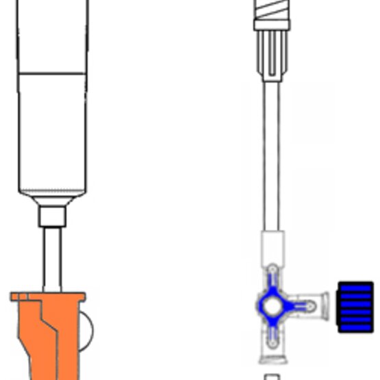 Set à perfusion avec prise d'air + robinet à 3 voies + tubulure 20cm + filtre purge /100pièces- 103.2538